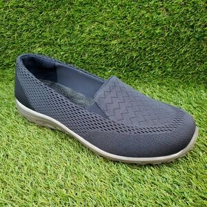 Skechers Reggae Fest Willows SIZE 9 WIDE Women's Slip On Walking Shoes Navy